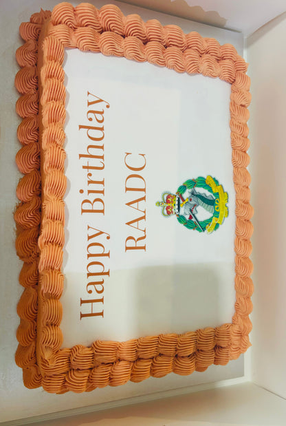 1/2 slab cake with printed topper (feeds 20+ people)